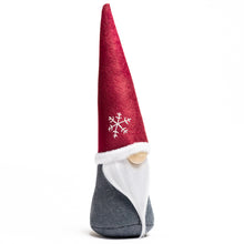 Load image into Gallery viewer, Joyful Christmas Holiday Snowflake Gnome (Maroon Hat)