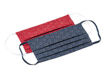 Load image into Gallery viewer, Joyful Gnomes Red White and Blue Stars Patriotic Handmade Cloth Face Masks