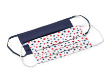 Load image into Gallery viewer, USA America Blue Patriotic Handmade Cloth Face Masks by Joyful Gnomes