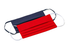 Load image into Gallery viewer, USA America Red and Blue Handmade Cloth Face Masks by Joyful Gnomes
