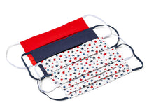 Load image into Gallery viewer, Joyful Gnomes USA America Red White and Blue Patriotic Handmade Cloth Face Masks