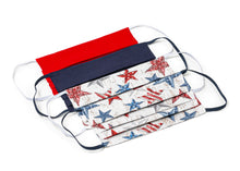 Load image into Gallery viewer, Stars and Stripes Patriotic Handmade Cloth Face Masks by Joyful Gnomes