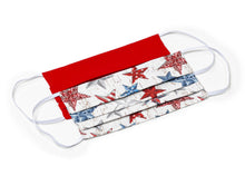 Load image into Gallery viewer, USA Red Stars Patriotic Handmade Cloth Face Masks by Joyful Gnomes