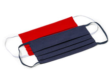 Load image into Gallery viewer, USA Red and Blue Handmade Cloth Face Masks by Joyful Gnomes