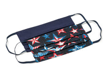 Load image into Gallery viewer, USA Patriotic Red White and Blue American Handmade Cloth Face Masks by Joyful Gnomes