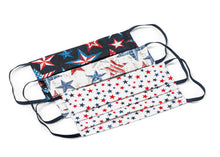 Load image into Gallery viewer, USA Patriotic Red White and Blue American Handmade Cloth Face Masks by Joyful Gnomes