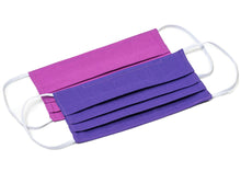 Load image into Gallery viewer, Purple pleated cloth face masks
