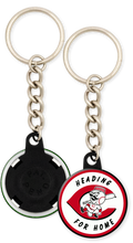 Load image into Gallery viewer, Cincinnati Reds Button Keyring Keychain