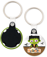 Load image into Gallery viewer, Frankenstein Halloween Button Keyring