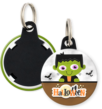 Load image into Gallery viewer, Frankenstein Halloween Button Keyring