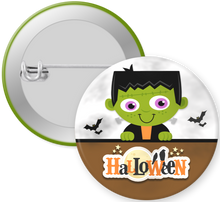 Load image into Gallery viewer, Frankenstein Halloween Button Pin