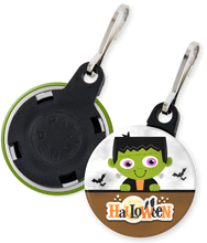 Load image into Gallery viewer, Frankenstein Halloween Button Zipper Pull