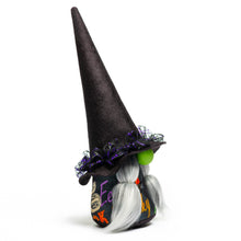 Load image into Gallery viewer, Halloween Black Hat Witch Fabric Gnome