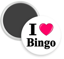 Load image into Gallery viewer, I Love Bingo Button Magnet