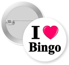 Load image into Gallery viewer, I Love Bingo Button Pin