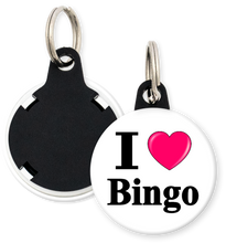 Load image into Gallery viewer, I Love Bingo Button Keyring Keychain