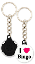 Load image into Gallery viewer, I Love Bingo Button Keyring Keychain