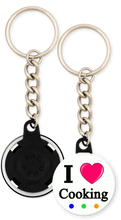 Load image into Gallery viewer, I Love Cooking Button Keychain