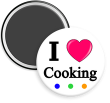 Load image into Gallery viewer, I Love Cooking Button Magnet
