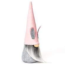Load image into Gallery viewer, Pink and Gray Easter Bunny Fabric Gnomes
