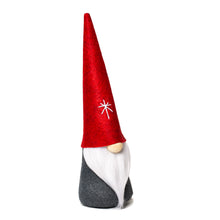 Load image into Gallery viewer, Christmas holiday star fabric gnome red hat with white beard