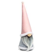 Load image into Gallery viewer, Joyful Pink & Gray Santa Claus Gnome