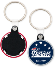 Load image into Gallery viewer, New England Patriots NFL Football Button Keyring