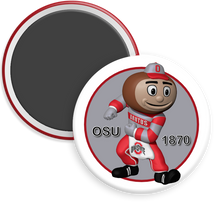Load image into Gallery viewer, The Ohio State University Buckeyes Brutus Button Magnet