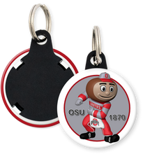 Load image into Gallery viewer, The Ohio State University Buckeyes Brutus Button Keyring