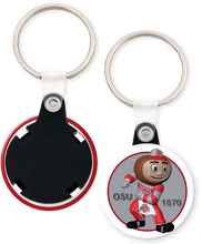 Load image into Gallery viewer, The Ohio State University Buckeyes Brutus Button Keychain