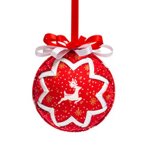 Load image into Gallery viewer, Handmade Heirloom Christmas Ornament with Reindeer
