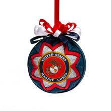 Load image into Gallery viewer, United States Marine Corps Military Quilted Heirloom Ornament for Christmas Gift
