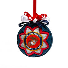 Load image into Gallery viewer, United States Marine Corps Military Quilted Heirloom Ornament for Christmas Gift