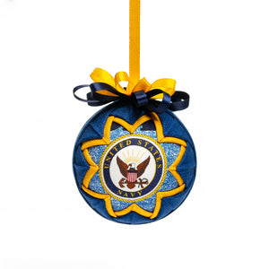 United States Navy Military Quilted Heirloom Ornament for Christmas Gift
