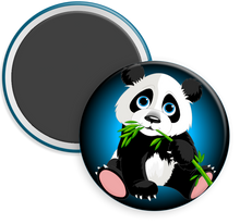 Load image into Gallery viewer, Panda Bear Button Magnet