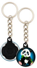 Load image into Gallery viewer, Panda Bear Button Keyring Keychain