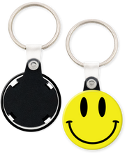 Load image into Gallery viewer, Smiley Face Button Keyring Keychain