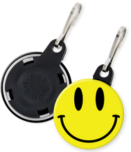 Load image into Gallery viewer, Smiley Face Button Zipper Pull