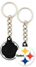 Load image into Gallery viewer, Pittsburg Steelers NFL Football Button Keychain