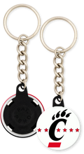 Load image into Gallery viewer, University of CIncinnati Button Keyring Keychain