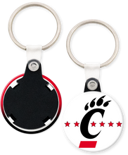 Load image into Gallery viewer, University of CIncinnati Button Keyring Keychain
