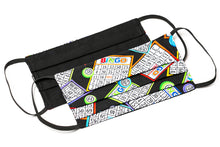 Load image into Gallery viewer, bingo card pleated cotton face masks