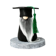 Load image into Gallery viewer, Joyful Gnomes fabric graduation gnome with green tassel
