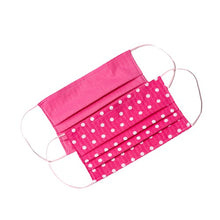 Load image into Gallery viewer, Pink White polka-dot handmade cloth face masks