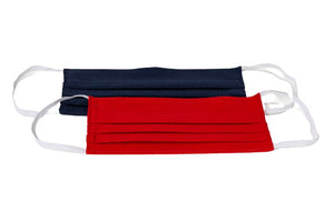 Red and Blue Cloth Face Masks (2)