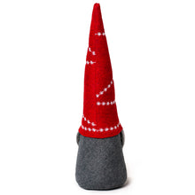 Load image into Gallery viewer, Christmas holiday fabric gnome with red hat and gray beard