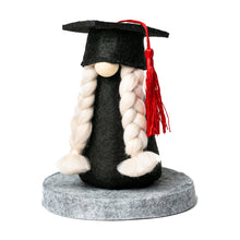 Load image into Gallery viewer, Joyful Gnomes fabric graduation gnome with red tassel
