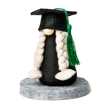 Load image into Gallery viewer, Joyful Gnomes fabric graduation gnome with green tassel

