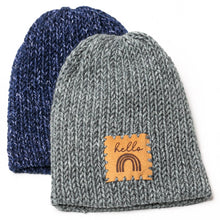 Load image into Gallery viewer, handmade kitted newborn baby hats with patch
