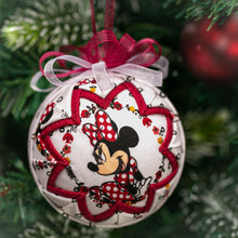 Load image into Gallery viewer, Handmade quilted fabric Mini Mouse Disney ornament